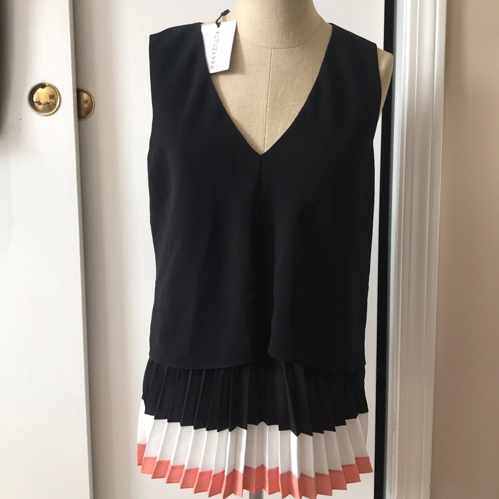 Altuzarra sleeveless top with accordion bottom